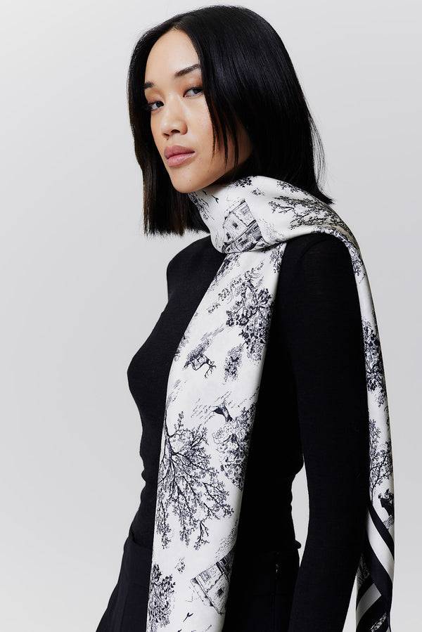 Prinz Berlin Seidentuch Toile Valentine 123 Weiß