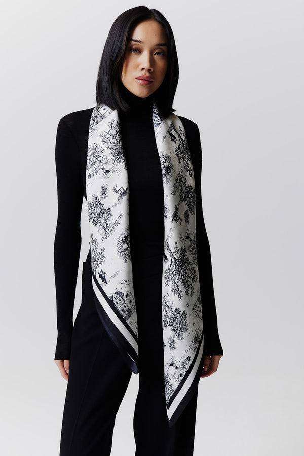 Prinz Berlin Seidentuch Toile Valentine 123 Weiß