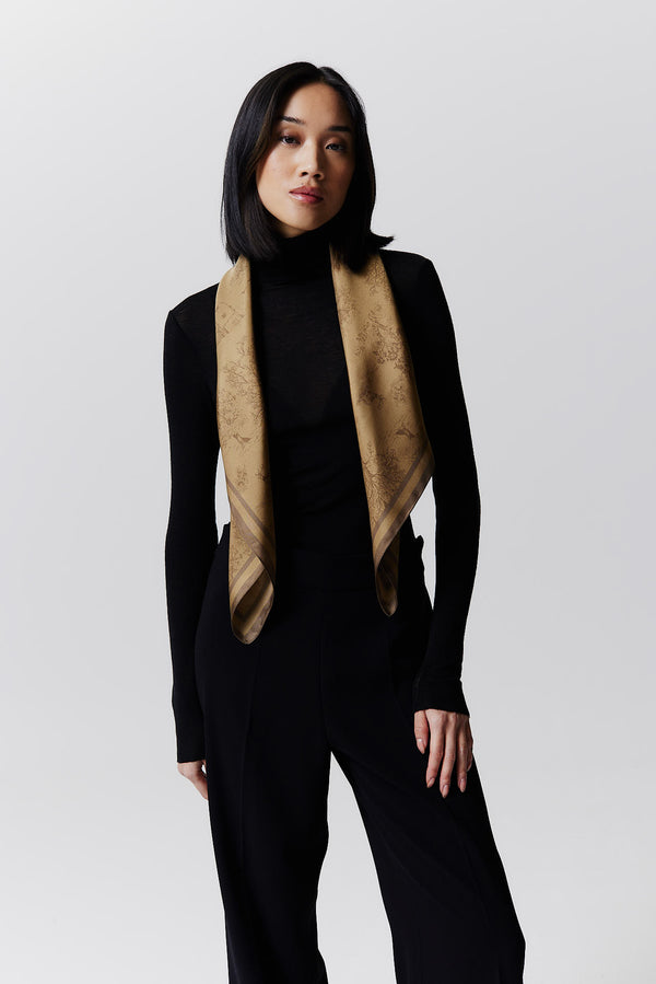 Prinz Berlin Seidentuch Toile Valentine 90 Camel