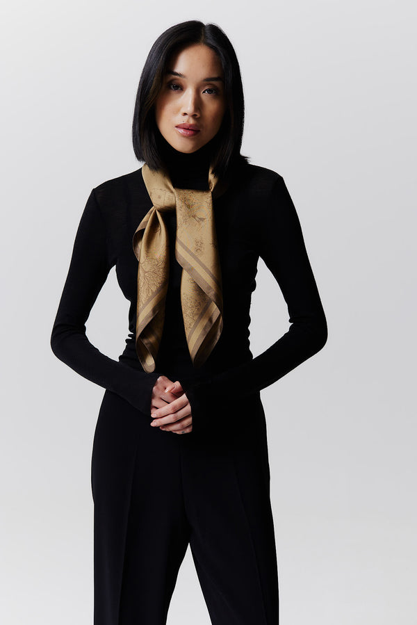 Prinz Berlin Seidentuch Toile Valentine 90 Camel