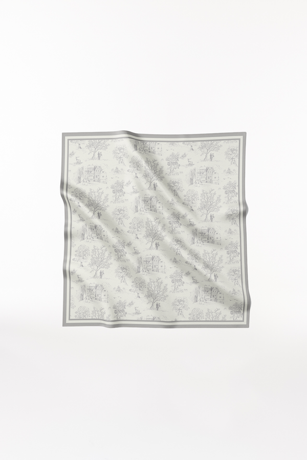 Prinz Berlin Seidentuch Toile Valentine 90 Grau