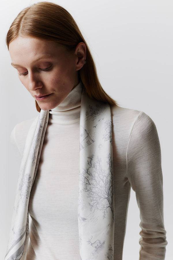 Prinz Berlin Seidentuch Toile Valentine 90 Grau