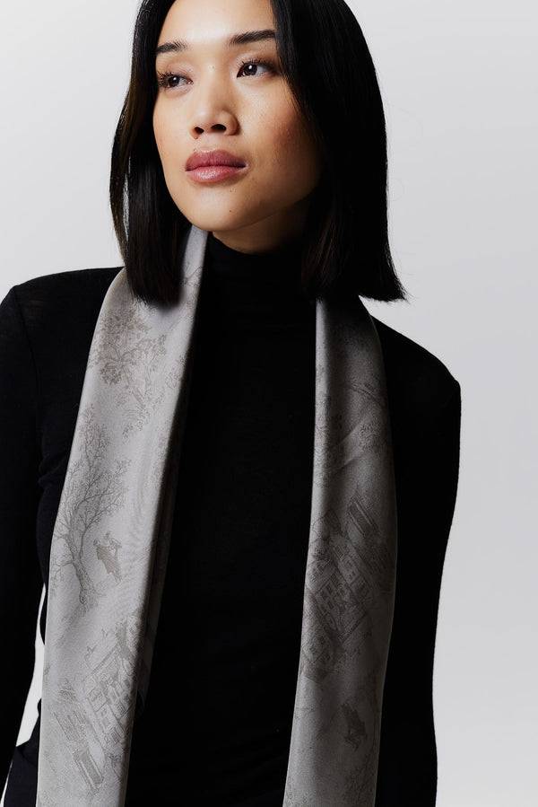 Prinz Berlin Seidentuch Toile Valentine 90 Taupe