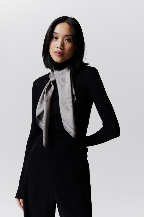 Prinz Berlin Seidentuch Toile Valentine 90 Taupe