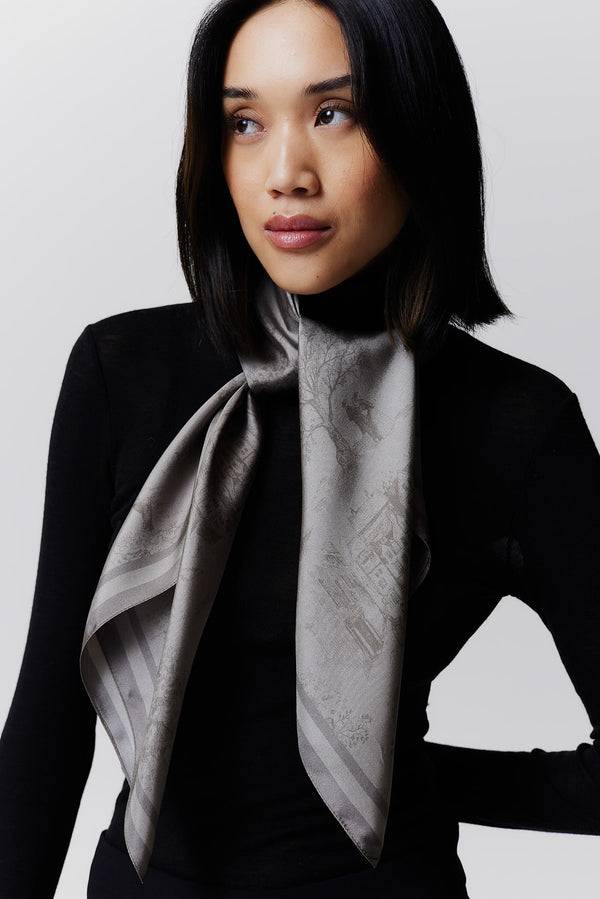 Prinz Berlin Seidentuch Toile Valentine 90 Taupe