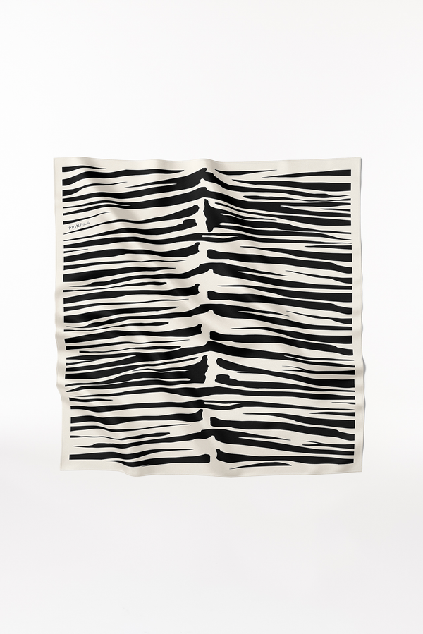 Prinz Berlin Seidentuch Zebra 123 Schwarz