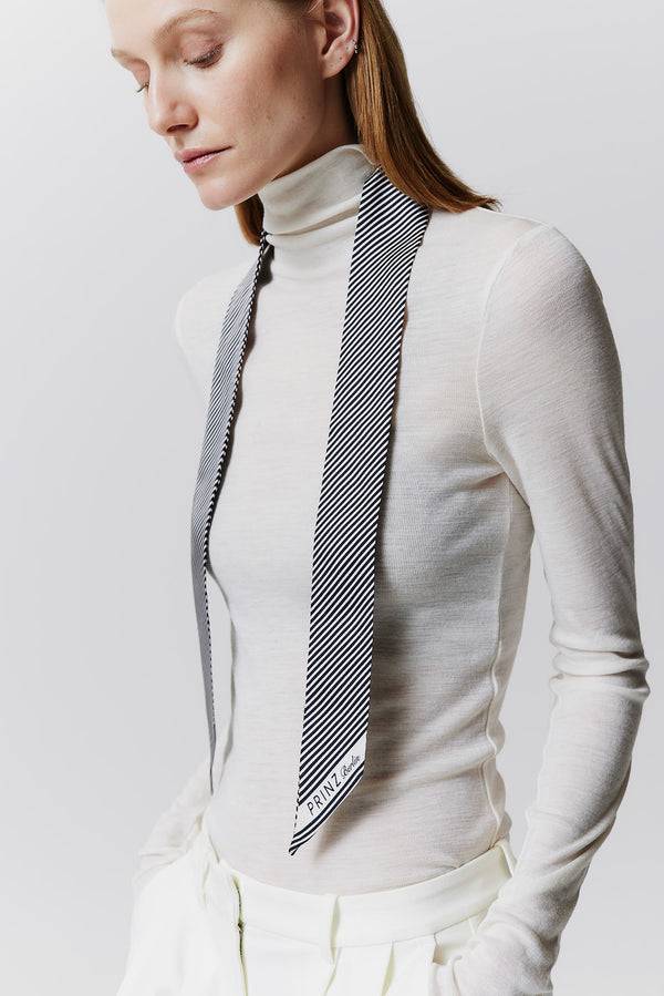 Prinz Berlin Seidentwilly Stripes In Off-White
