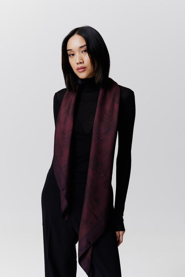 Prinz Berlin Seidentuch Toile Valentine 123 Bordeaux