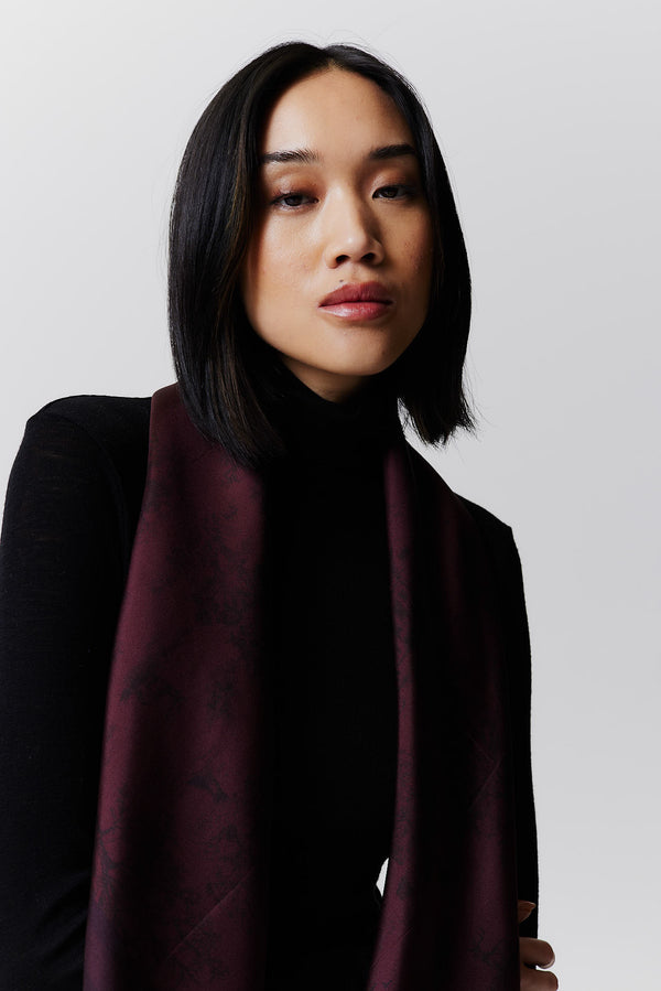 Prinz Berlin Seidentuch Toile Valentine 123 Bordeaux