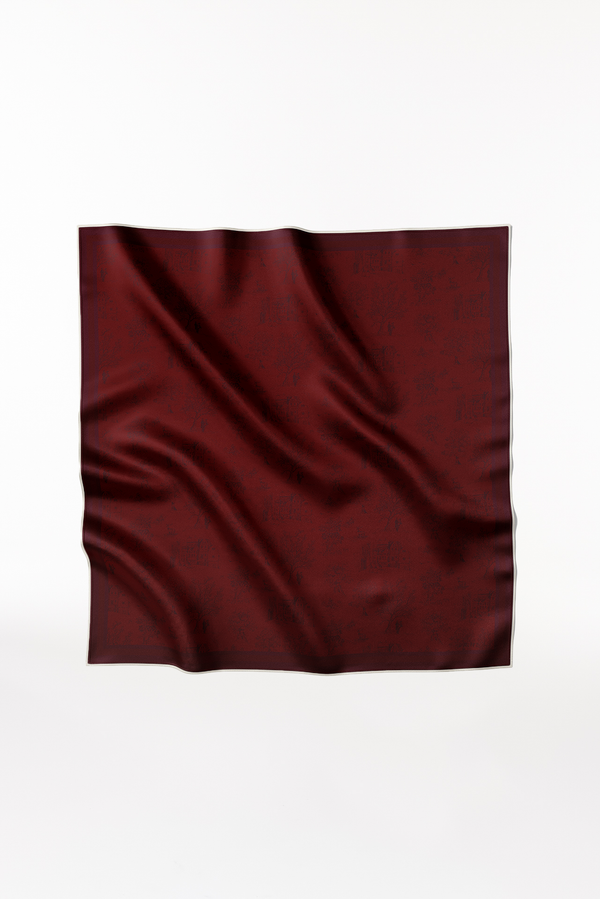 Prinz Berlin Seidentuch Toile Valentine 123 Bordeaux