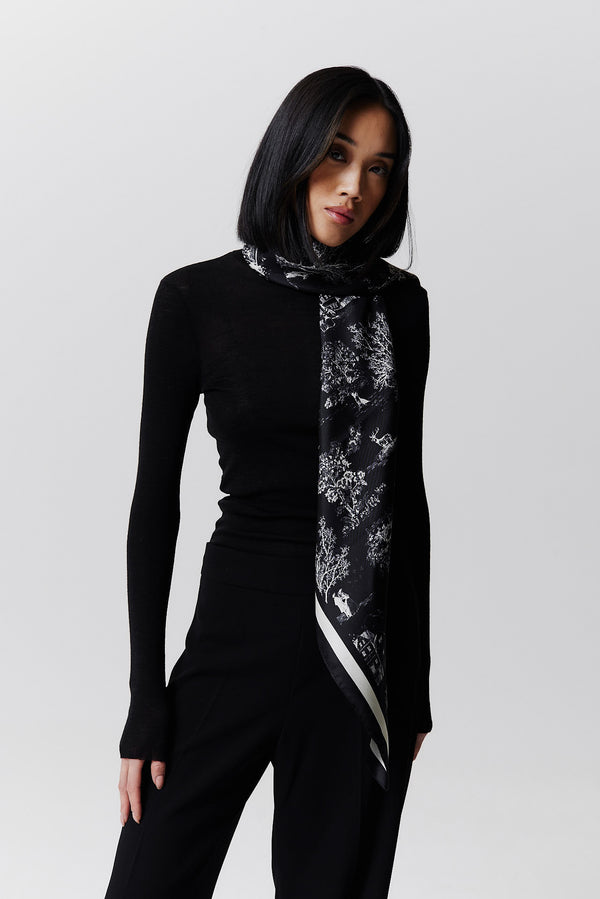 Prinz Berlin Seidentuch Toile Valentine 123 Schwarz