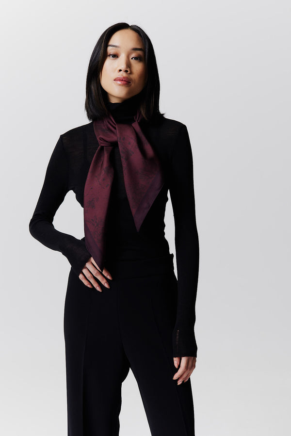 Prinz Berlin Seidentuch Toile Valentine 90 Bordeaux