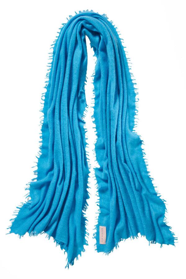 Pur Schoen Schal Aquablau