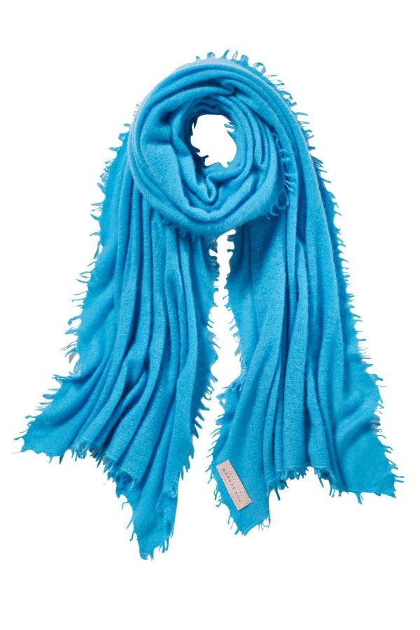 Pur Schoen Schal Aquablau