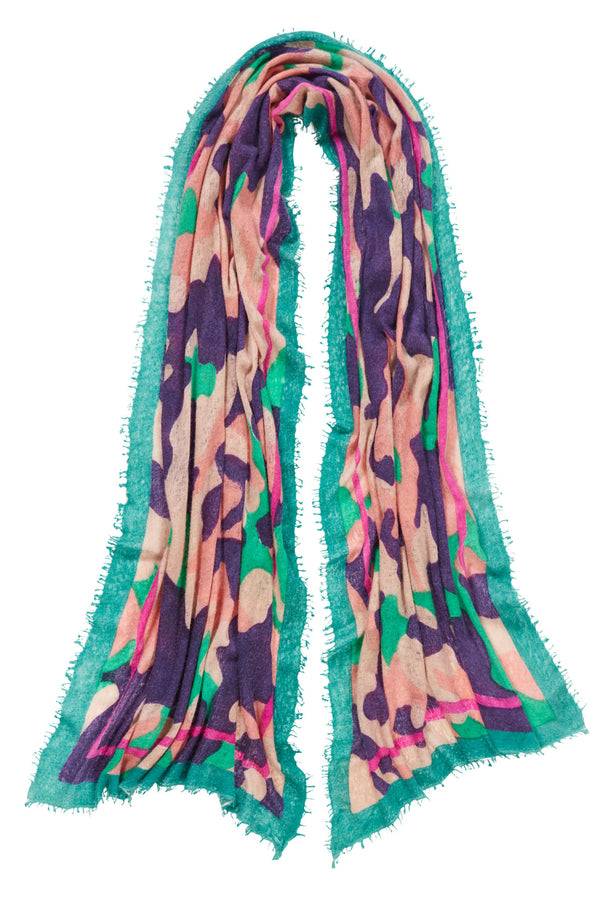 Pur Schoen Schal Bubble Aquamarin-blackberry