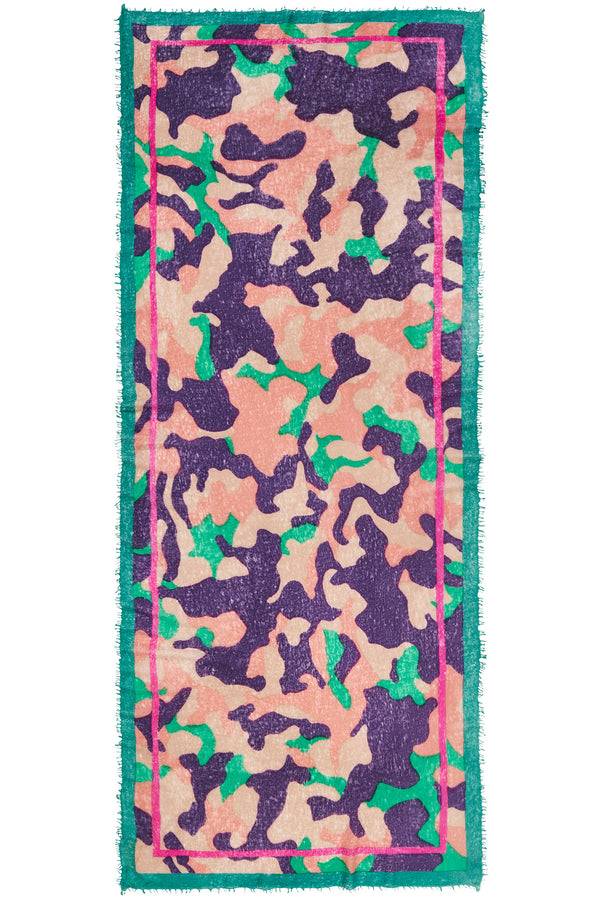 Pur Schoen Schal Bubble Aquamarin-blackberry