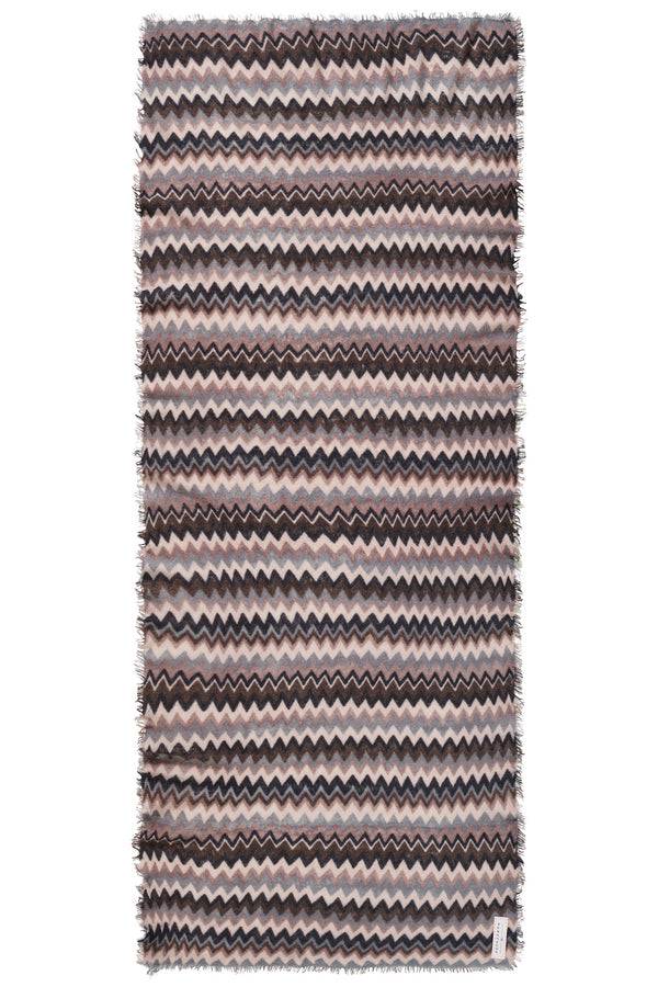 Pur Schoen Schal Chevron Black Coffee