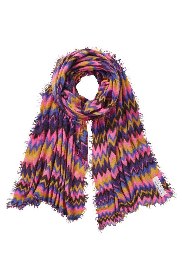 Pur Schoen Schal chevron blackberry-rose