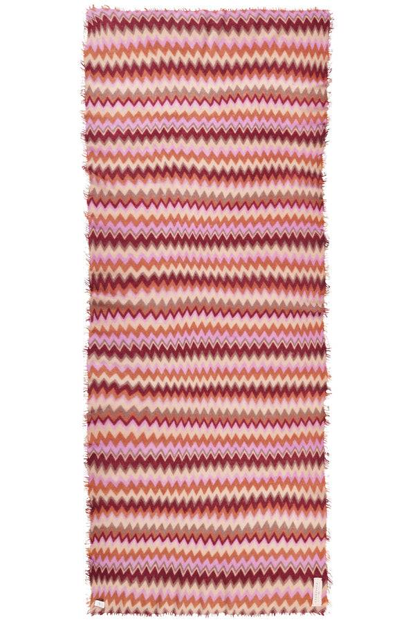 Pur Schoen Schal Chevron Bordo-camel Classic