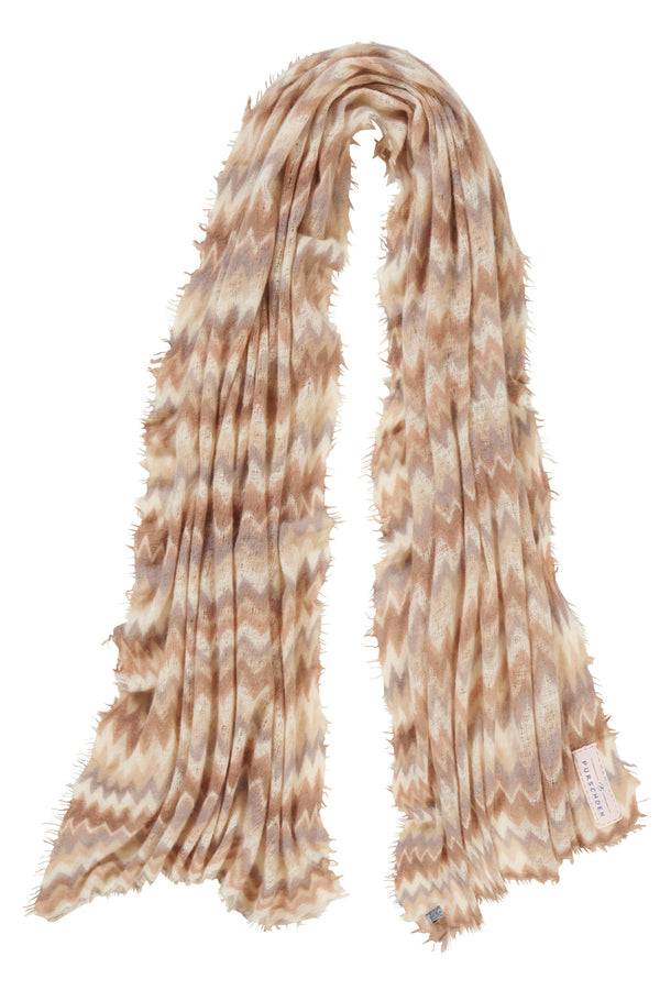 Pur Schoen Schal Chevron Camel Classic-puder