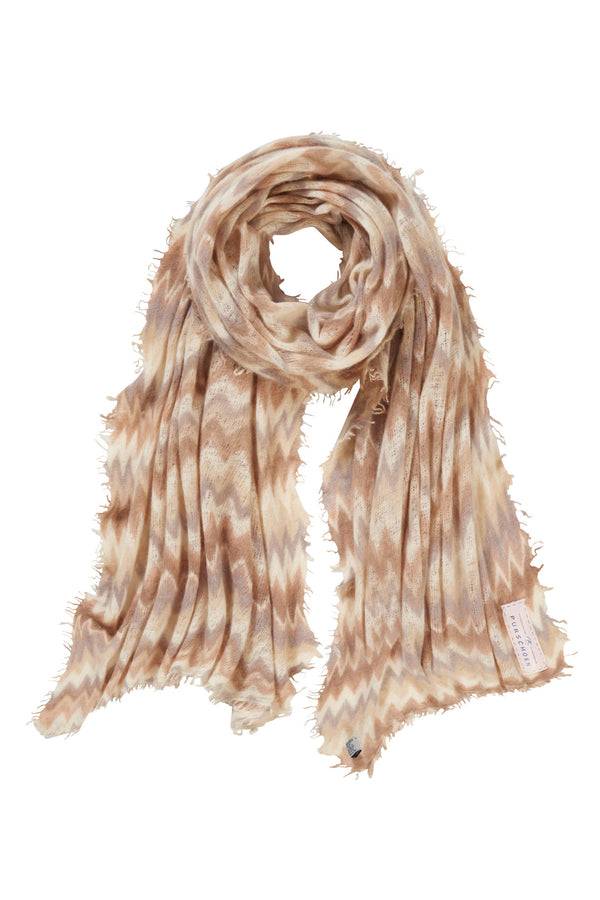 Pur Schoen Schal Chevron Camel Classic-puder