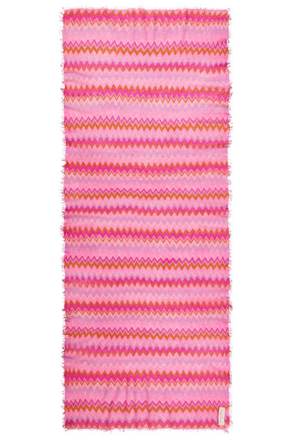 Pur Schoen Schal Chevron Flamingo-rose