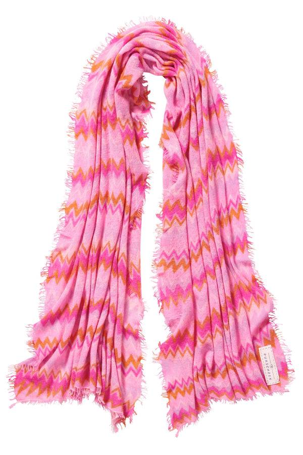Pur Schoen Schal Chevron Flamingo-rose