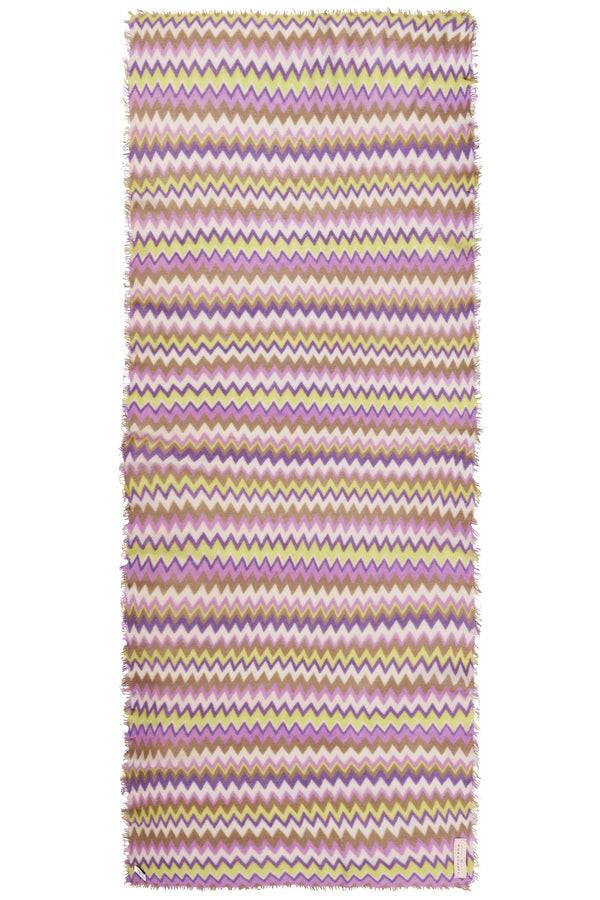 Pur Schoen Schal Chevron Flieder-neon Gelb