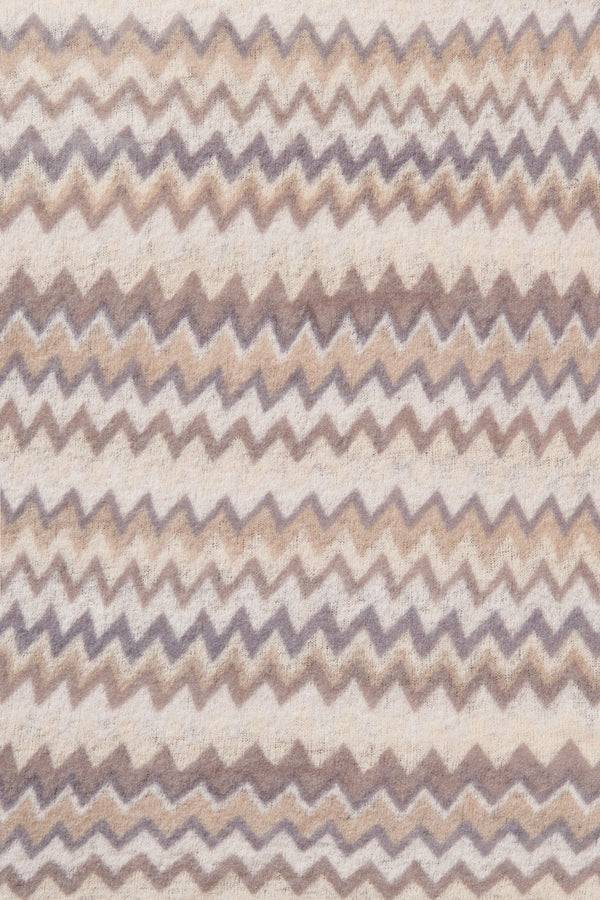 Pur Schoen Schal Chevron Nougat-stone Grey
