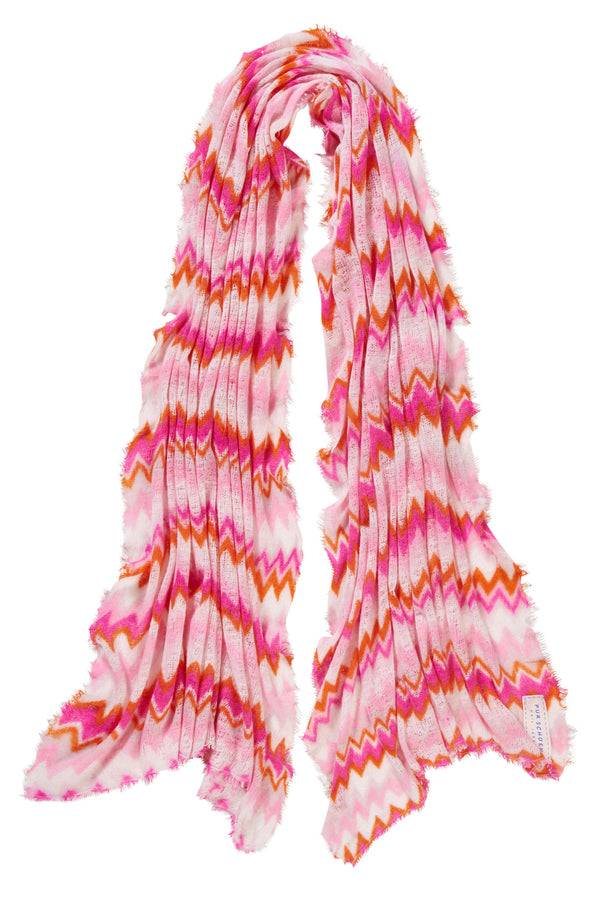Pur Schoen Schal Chevron Pink-lavendel