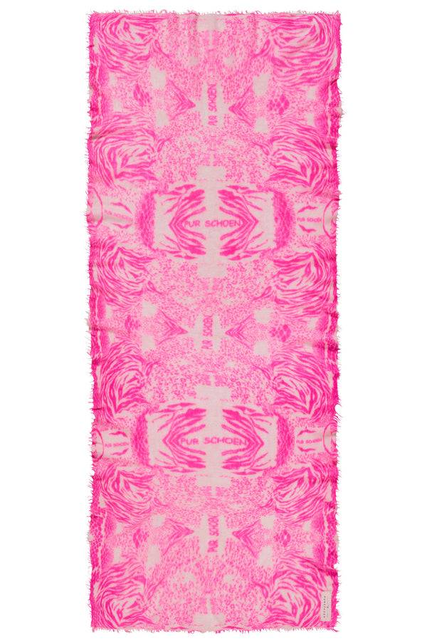 Pur Schoen Schal Crazy Animal Neon Pink-rose
