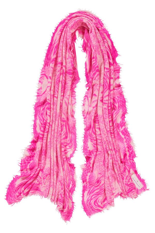 Pur Schoen Schal Crazy Animal Neon Pink-rose