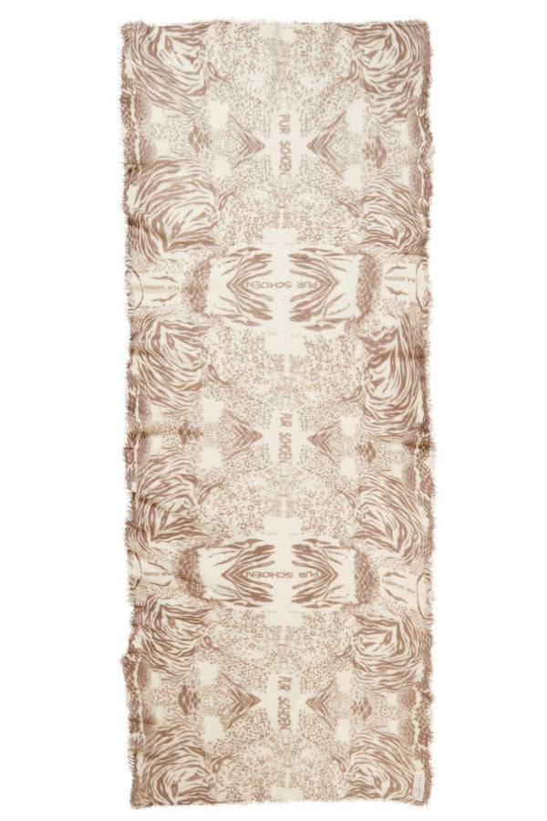 Pur Schoen Schal Crazy Animal Nougat-natural
