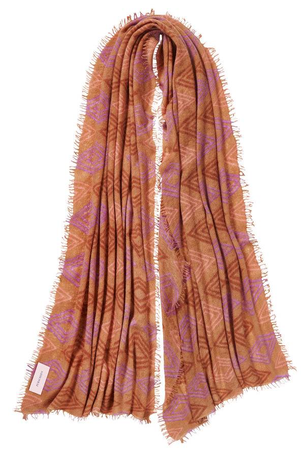 Pur Schoen Schal Crystal Diamond Camel