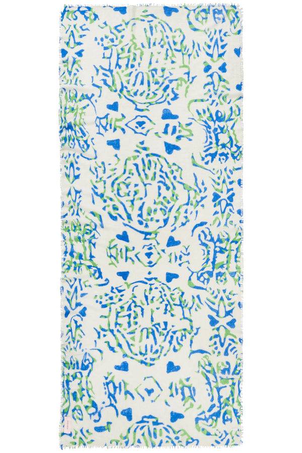 Pur Schoen Schal Djungle Heart Sky Blue
