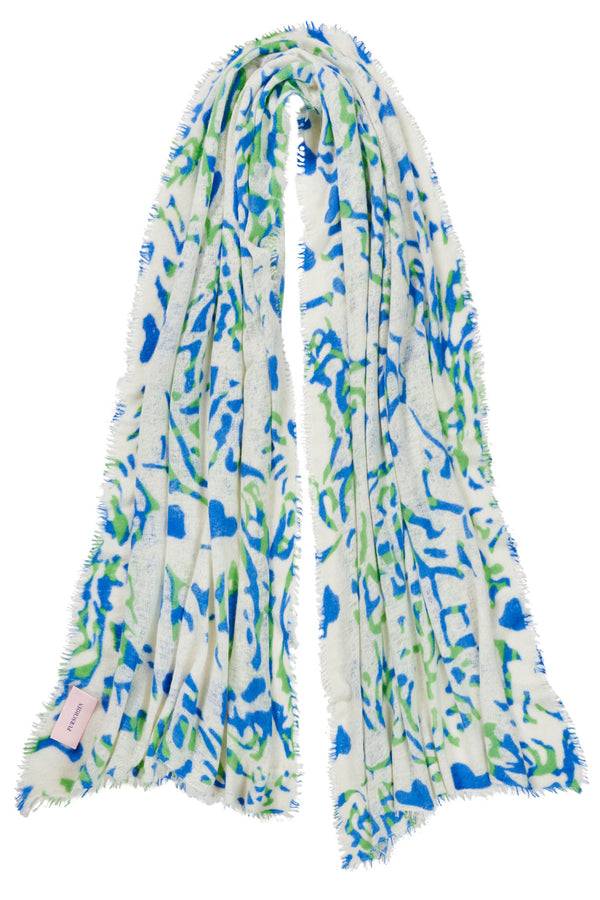 Pur Schoen Schal Djungle Heart Sky Blue