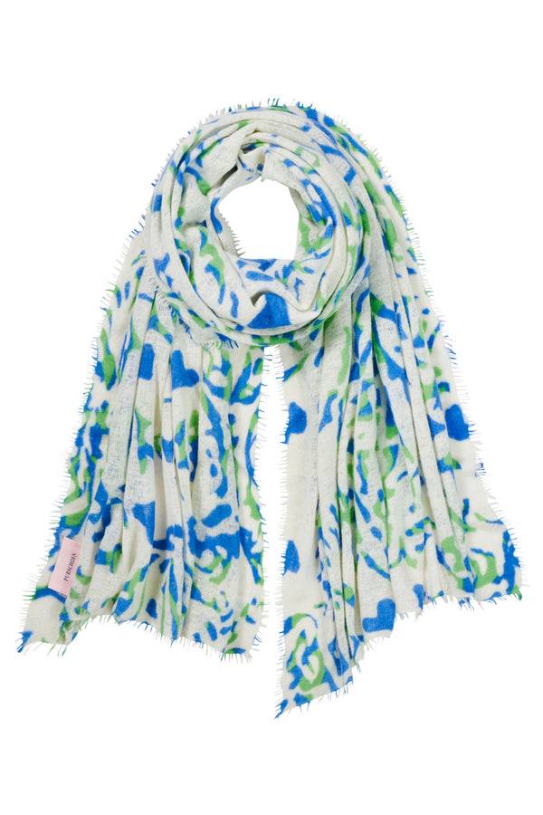 Pur Schoen Schal Djungle Heart Sky Blue