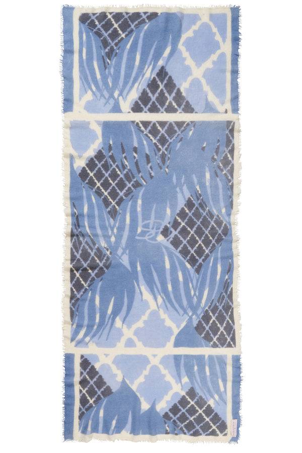 Pur Schoen Schal Feuervogel Eisblau Dark