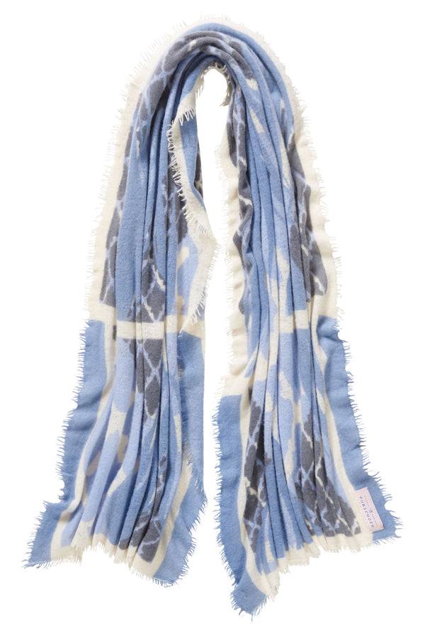 Pur Schoen Schal Feuervogel Eisblau Dark