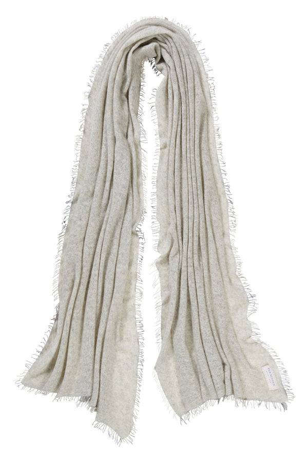 Pur Schoen Schal Grey Fransen Stone Grey