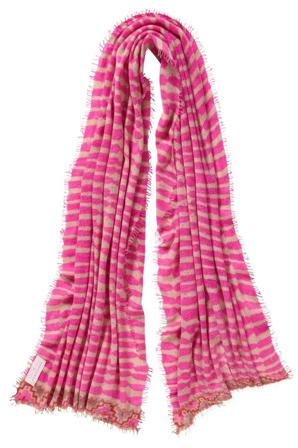 Pur Schoen Schal Habbat Pink-camel