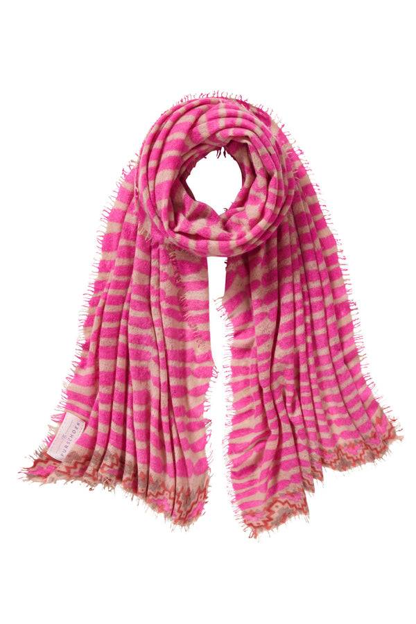 Pur Schoen Schal Habbat Pink-camel