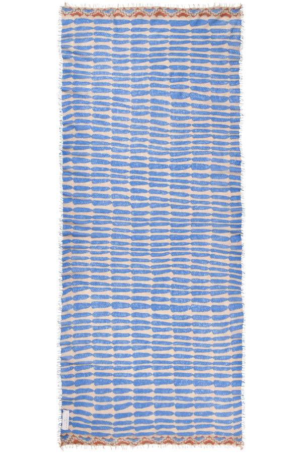 Pur Schoen Schal Habbat Sky Blue-sand