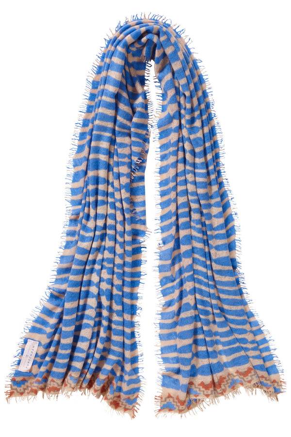 Pur Schoen Schal Habbat Sky Blue-sand