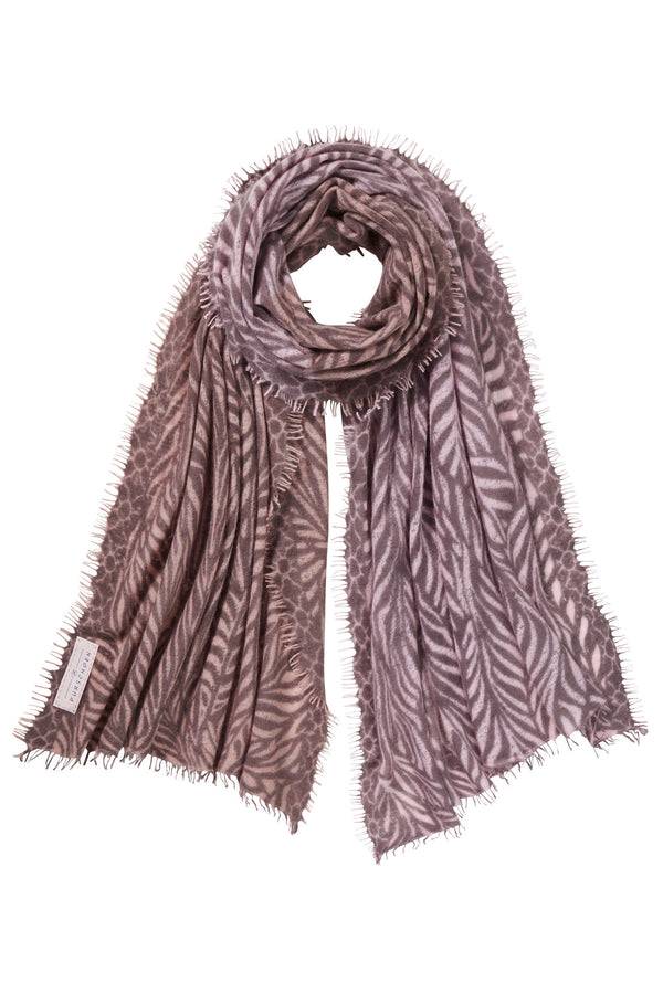 Pur Schoen Schal Leafgarden Multi Nougat Dark