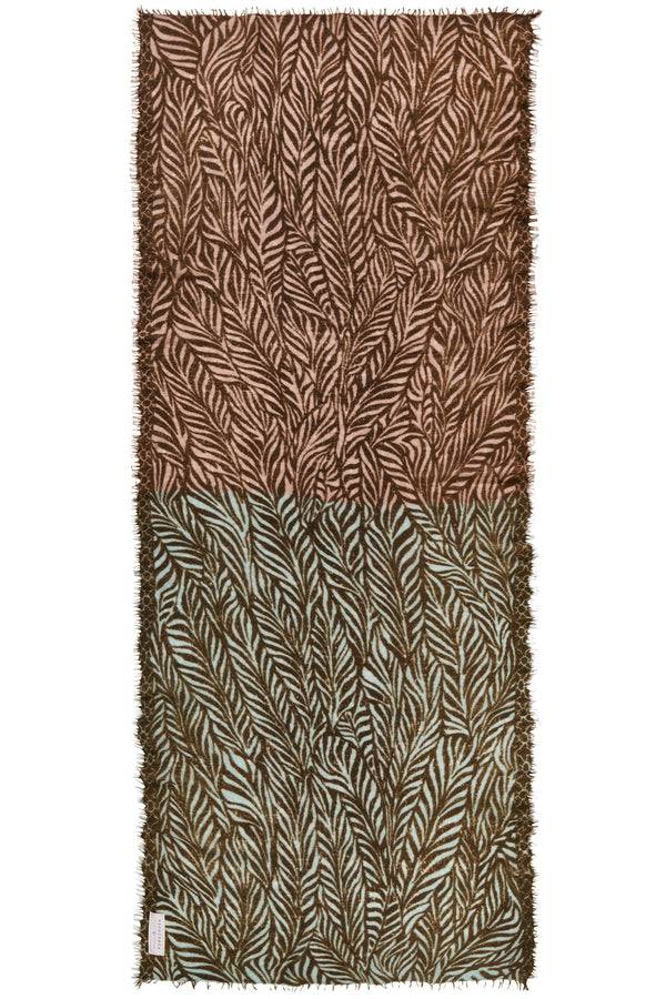 Pur Schoen Schal Leafgarden Multi Oliv