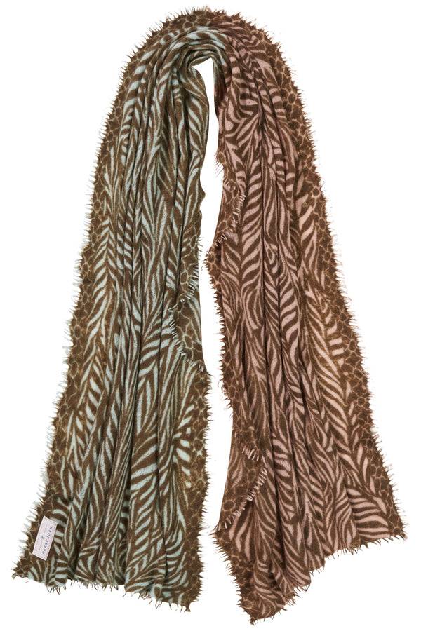 Pur Schoen Schal Leafgarden Multi Oliv