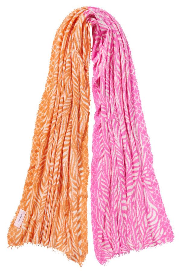 Pur Schoen Schal Leafgarden Multi Puder Pink