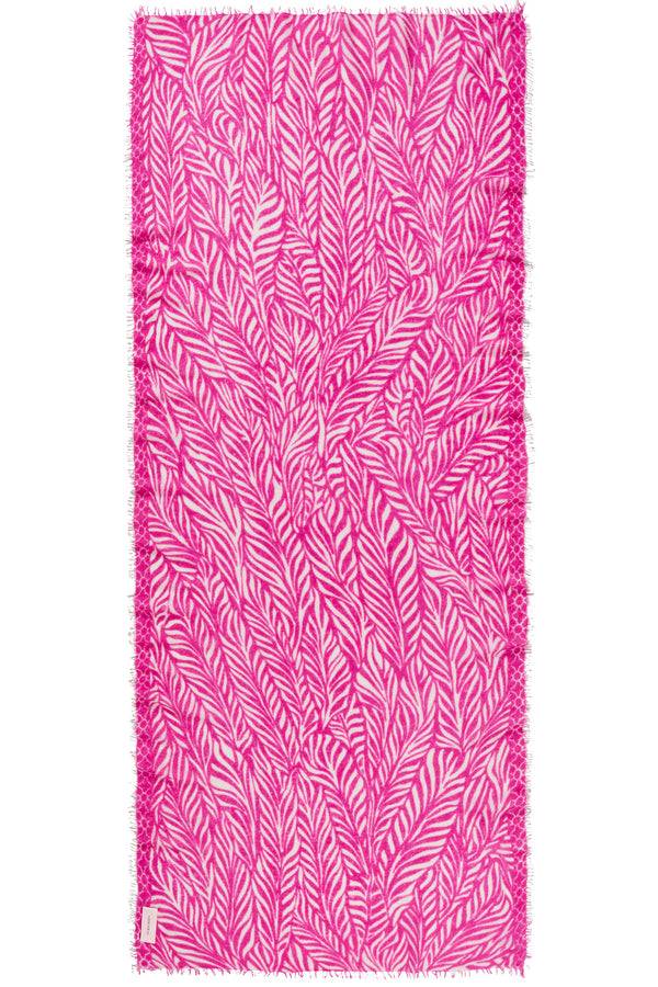 Pur Schoen Schal Leafgarden Pink-natural