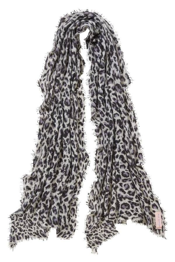 Pur Schoen Schal Leo Black-grey